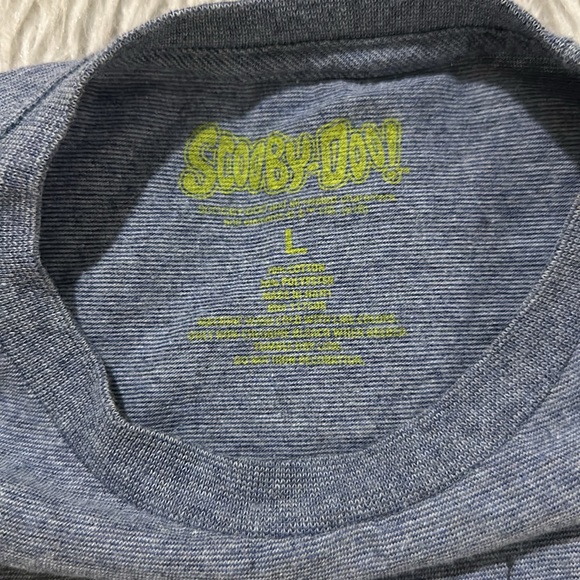 Scooby doo blue striped t shirt size large - Picture 3 of 4